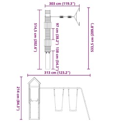 Spielturm Massivholz Douglasie