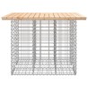 Gartenbank aus Gabionen 100x102x72 cm Massivholz Kiefer