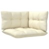 Garten-Ecksofa mit Kissen in Creme Massivholz Kiefer