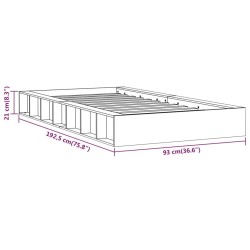 Massivholzbett 75x190 cm