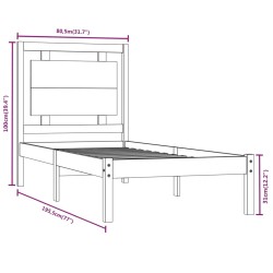 Massivholzbett 75x190 cm