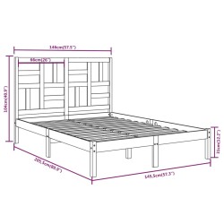 Massivholzbett ohne Matratze 140x200 cm