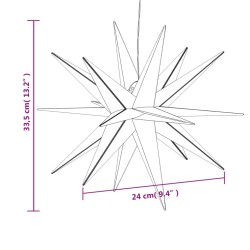 LED-Weihnachtssterne 3 Stk. Faltbar Weiß