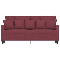 2-Sitzer-Sofa Weinrot 140 cm Stoff