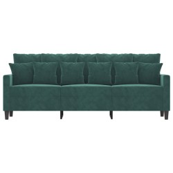 3-Sitzer-Sofa Dunkelgrün 180 cm Samt