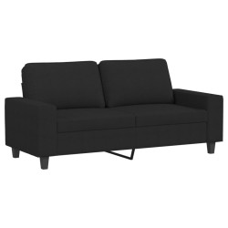 2-Sitzer-Sofa Schwarz 140 cm Stoff