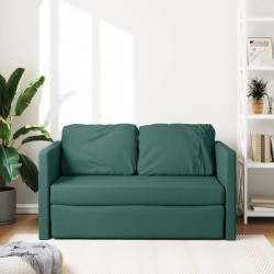 Bodensofa mit Schlaffunktion Dunkelgrün 112x174x55 cm Stoff