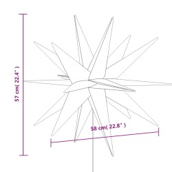 LED-Weihnachtssterne 3 Stk. mit Erdspießen Faltbar Gelb 57 cm