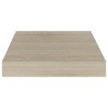 Schwebende Wandregale 4 Stk. Eichefarben 23x23,5x3,8cm MDF