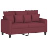 2-Sitzer-Sofa Weinrot 120 cm Stoff