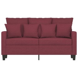 2-Sitzer-Sofa Weinrot 120 cm Stoff