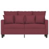 2-Sitzer-Sofa Weinrot 120 cm Stoff