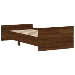 Bettgestell ohne Matratze Braun Eiche 90x190 cm Holzwerkstoff