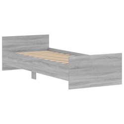 Bettgestell Grau Sonoma 75x190 cm Holzwerkstoff