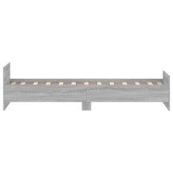 Bettgestell Grau Sonoma 75x190 cm Holzwerkstoff