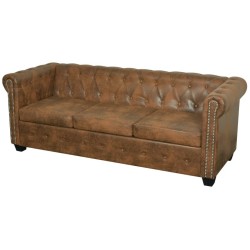 Chesterfield-Sofa 3-Sitzer...