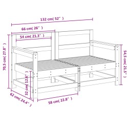 Garten-Ecksofas 2 Stk. Massivholz Douglasie