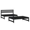 2-tlg. Garten-Lounge-Set Schwarz Massivholz Kiefer