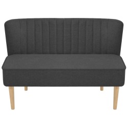 Sofa Stoff 117 x 55,5 x 77 cm Dunkelgrau