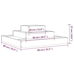 Pflanzkübel 80x80x27 cm Massivholz Douglasie