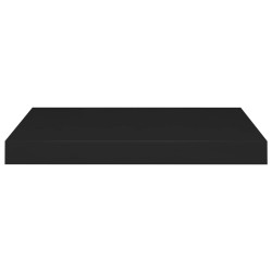 Schweberegale 4 Stk. Schwarz 50x23x3,8 cm MDF