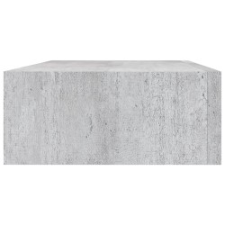 Wandregale mit Schubladen 2 Stk. Betongrau 40x23,5x10 cm MDF