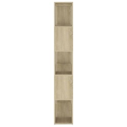 Bücherregal Raumteiler Sonoma-Eiche 100x24x155 cm Holzwerkstoff