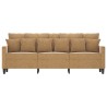 3-Sitzer-Sofa Braun 180 cm Samt