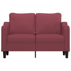 2-Sitzer-Sofa Weinrot 120 cm Stoff