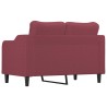 2-Sitzer-Sofa Weinrot 120 cm Stoff