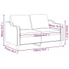 2-Sitzer-Sofa Weinrot 120 cm Stoff