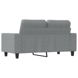 2-Sitzer-Sofa Hellgrau 120 cm Stoff