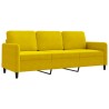 3-Sitzer-Sofa Gelb 180 cm Samt