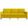 3-Sitzer-Sofa Gelb 180 cm Samt