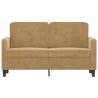 2-Sitzer-Sofa Braun 120 cm Samt