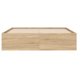 Bettgestell mit Schubladen Sonoma-Eiche 120x190cm Holzwerkstoff