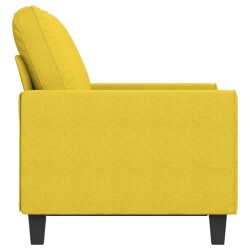 2-Sitzer-Sofa Hellgelb 120 cm Stoff