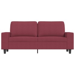 2-Sitzer-Sofa Weinrot 140 cm Stoff