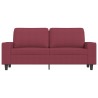 2-Sitzer-Sofa Weinrot 140 cm Stoff