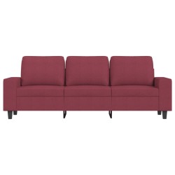 3-Sitzer-Sofa Weinrot 180 cm Stoff