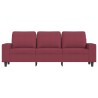 3-Sitzer-Sofa Weinrot 180 cm Stoff