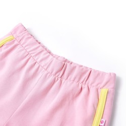 Kindershorts mit Besatz Knallrosa 140