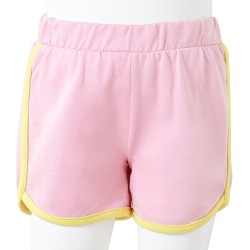 Kindershorts mit Besatz Knallrosa 140