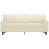 2-Sitzer-Sofa Creme 140 cm Kunstleder