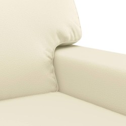 2-Sitzer-Sofa Creme 140 cm Kunstleder