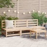 Gartensofas ohne Armlehnen 3 Stk. 70x70x67 cm Massivholz Kiefer