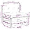 Gartensofas ohne Armlehnen mit Kissen 2 Stk. Kiefernholz