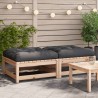 Gartenhocker mit Kissen 2 Stk. Massivholz Kiefer