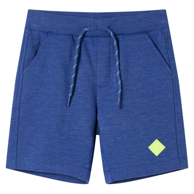 Kindershorts mit Kordelzug Blau Melange 140