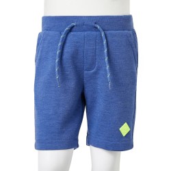 Kindershorts mit Kordelzug Blau Melange 140